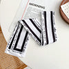 Women's Plaid Cloth Ribbon Ponytail Hair Tie Headband Geometric French Style Silk Scarf Hair Accessory