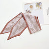 Women's Plaid Cloth Ribbon Ponytail Hair Tie Headband Geometric French Style Silk Scarf Hair Accessory