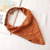 Women's Plaid Geometric Triangular Chiffon Headscarf Versatile Cloth Hair Accessory With Fashionable Tiedyed Design