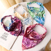 Women's Plaid Geometric Triangular Chiffon Headscarf Versatile Cloth Hair Accessory With Fashionable Tiedyed Design