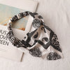 Women's Plaid Geometric Triangular Chiffon Headscarf Versatile Cloth Hair Accessory With Fashionable Tiedyed Design