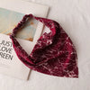 Women's Plaid Geometric Triangular Chiffon Headscarf Versatile Cloth Hair Accessory With Fashionable Tiedyed Design