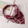 Women's Plaid Geometric Triangular Chiffon Headscarf Versatile Cloth Hair Accessory With Fashionable Tiedyed Design