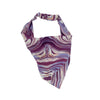 Women's Plaid Geometric Triangular Chiffon Headscarf Versatile Cloth Hair Accessory With Fashionable Tiedyed Design