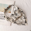 Women's Plaid Geometric Triangular Chiffon Headscarf Versatile Cloth Hair Accessory With Fashionable Tiedyed Design