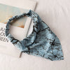 Women's Plaid Geometric Triangular Chiffon Headscarf Versatile Cloth Hair Accessory With Fashionable Tiedyed Design