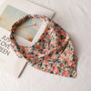 Women's Plaid Geometric Triangular Chiffon Headscarf Versatile Cloth Hair Accessory With Fashionable Tiedyed Design
