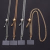 Women's Plastic And Nylon Metal Buckle Electroplated Adjustable Diagonal Mobile Phone Lanyard Jewelry With Clip