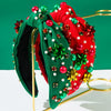 Women's Plastic And Pearl Christmas Hair Band With Flower Accessories Natural Style Set With Pearls