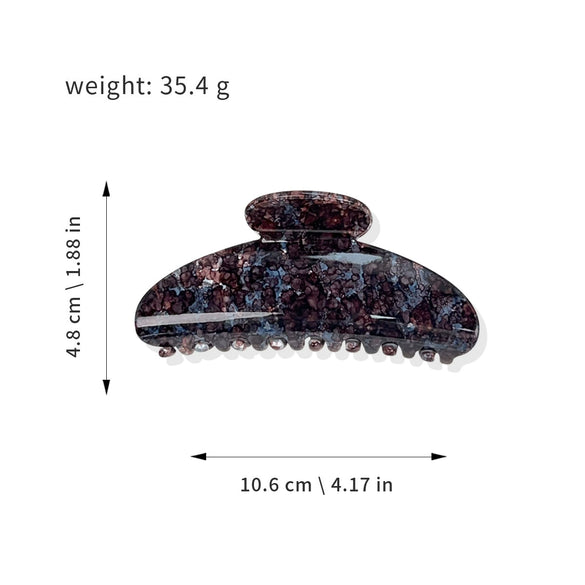 Women's Plastic And Resin Geometric Hair Claw Clip With Baking Paint Finish