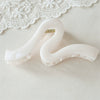 Women's Plastic And Resin Hair Clip Fashion Ol Style Ink Texture Polish Processed