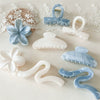 Women's Plastic And Resin Hair Clip Fashion Ol Style Ink Texture Polish Processed