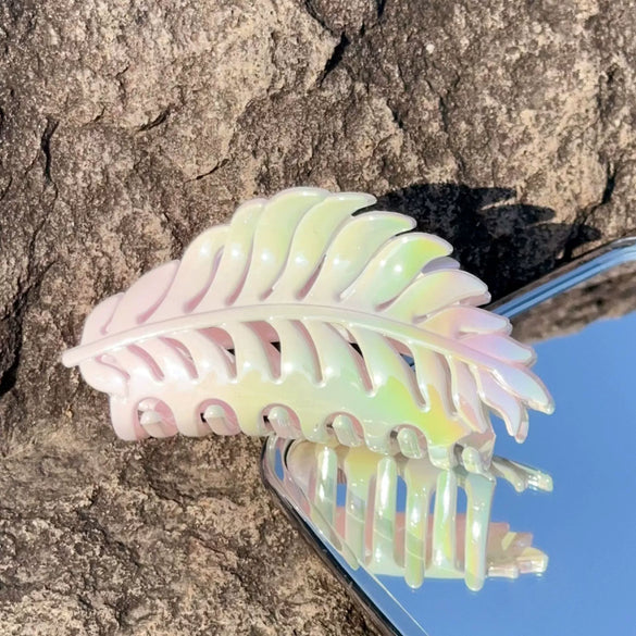 Women's Plastic And Resin Hair Clip With Butterfly And Egg Flower Design And Uv Plating