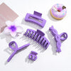 Women's Plastic And Resin Hairpin Set With Stamping Technology And Egg Flower Design Highend Style
