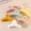 Women's Plastic And Resin Handmade Simple Geometric Stuffed Furry Shark Hair Clip
