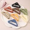 Women's Plastic And Resin Hollow Triangle Hairpin With Baking Varnish And Simple Geometric Design