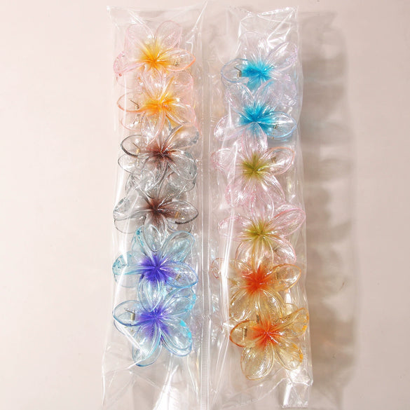 Women's Plastic And Resin Plant Flowers Style Baking Paint Hair Accessories Hair Grip Shark Clip