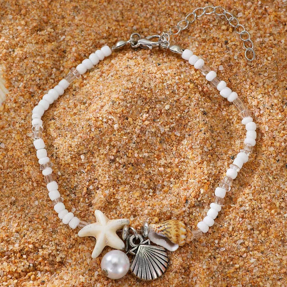 Women's Plastic And Resin Sea Star Shell Conch Bead For Summer Beach Holiday