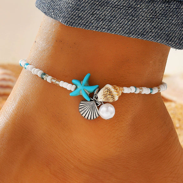 Women's Plastic And Resin Sea Star Shell Conch Bead For Summer Beach Holiday