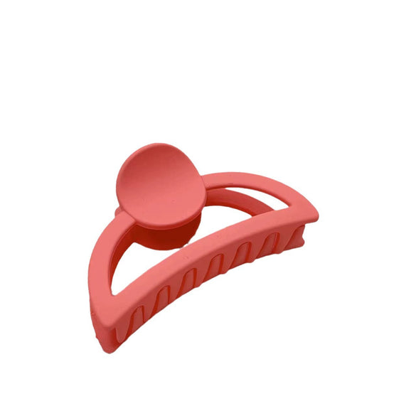Women's Plastic And Resin Semiround Hollow Shark Hair Grab Clip With Baking Paint Finish