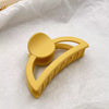 Women's Plastic And Resin Semiround Hollow Shark Hair Grab Clip With Baking Paint Finish