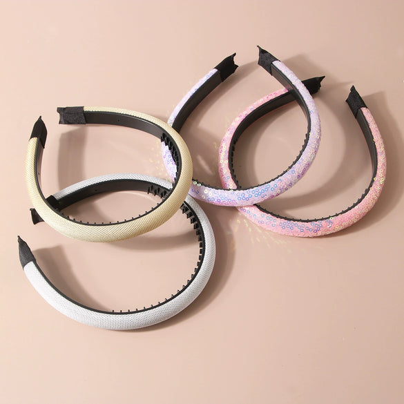 Women's Plastic And Resin Sequined Glitter Handmade Simple Antislip Headband