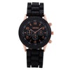 Women's Plastic Case Silicone Strap Round Dial Quartz Watch
