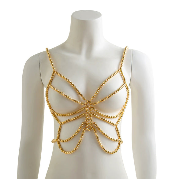 Women's Plastic Geometric Body Chain Waist Chain Shoulder Chain With Butterfly Decoration And Electroplating Design
