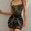 Women's Plastic Geometric Body Chain Waist Chain Shoulder Chain With Butterfly Decoration And Electroplating Design