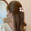 Women's Plastic Handmade Fresh Flower Hair Accessories Plaid Cherry Hairpin And Shark Clip