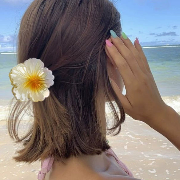Women's Plastic Handmade Small Fresh Curly Heart Flower Grip Hairpin Hair Accessories