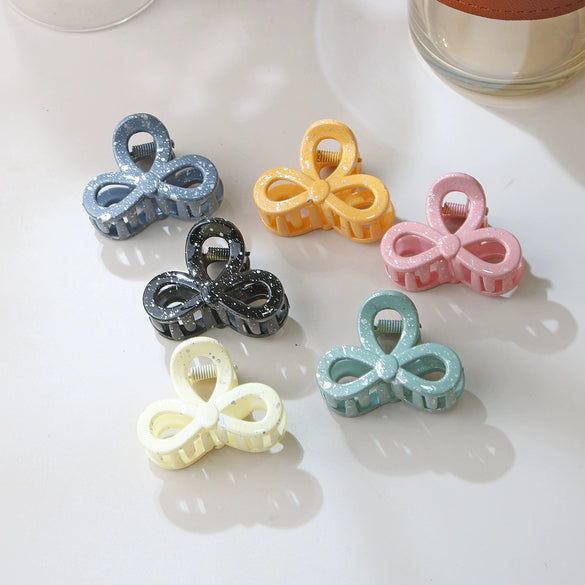 Women's Plastic Resin Bow Tie Hairpin Baking Paint Lovely Style