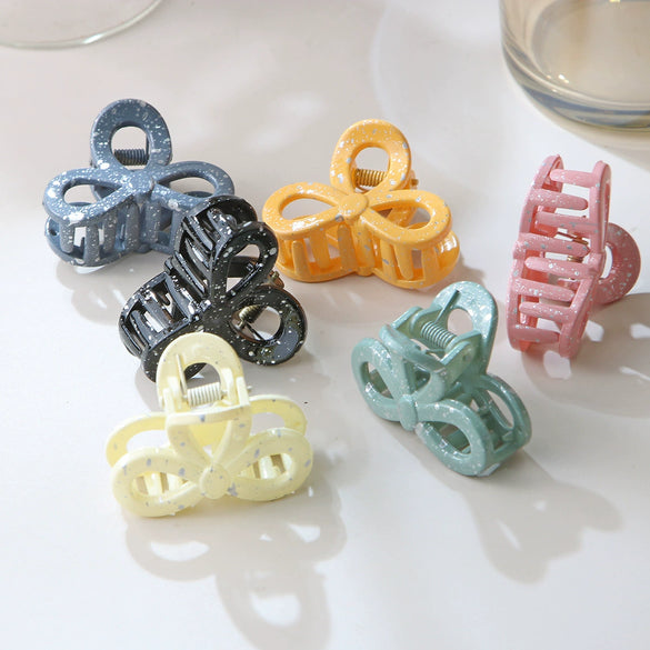 Women's Plastic Resin Bow Tie Hairpin Baking Paint Lovely Style