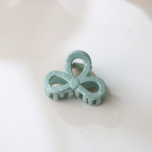 Women's Plastic Resin Bow Tie Hairpin Baking Paint Lovely Style