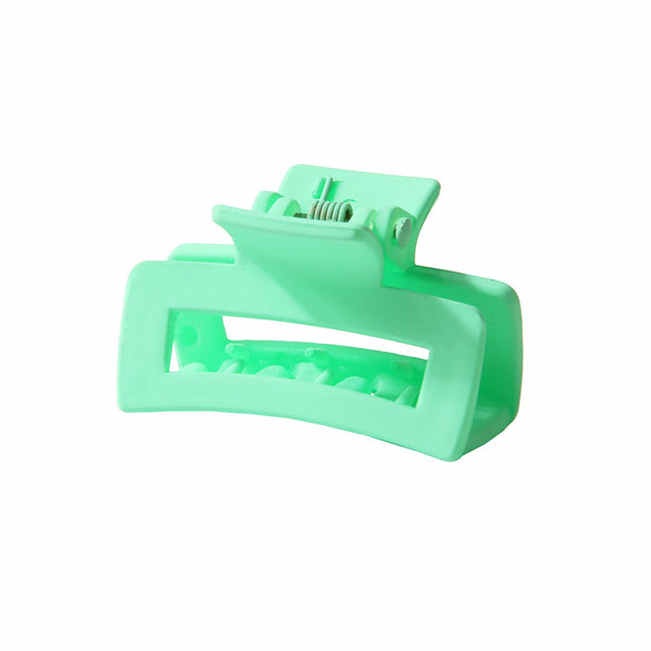 Women's Plastic Resin Fashion Geometric Spring And Summer Candy Color Small Long Square Grab Hairpin Hair Shark Clip Baking Paint Accessories