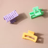 Women's Plastic Resin Fashion Geometric Spring And Summer Candy Color Small Long Square Grab Hairpin Hair Shark Clip Baking Paint Accessories