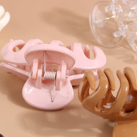 Women's Plastic Resin Fashion Ol Baking Paint Grab Hair Claw Clip Allmatch Hair Accessories