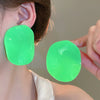 Women's Plastic Resin Geometric Electroplated Fashion Earrings