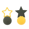 Women's Plastic Resin Geometric Frosted Baking Varnish Allmatch Star Earrings