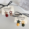 Women's Plastic Resin Geometric Frosted Baking Varnish Allmatch Star Earrings