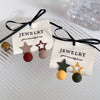 Women's Plastic Resin Geometric Frosted Baking Varnish Allmatch Star Earrings