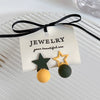 Women's Plastic Resin Geometric Frosted Baking Varnish Allmatch Star Earrings