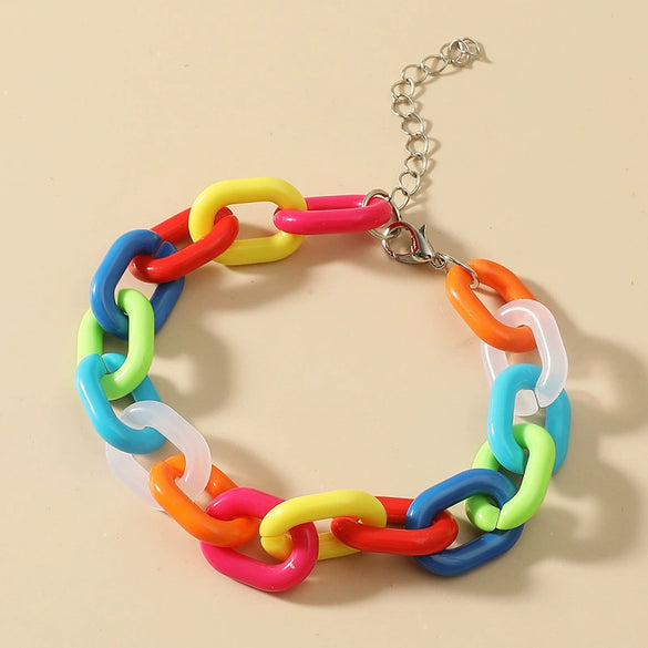 Women's Plastic Resin Geometric Handmade Candy Bracelet