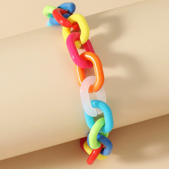 Women's Plastic Resin Geometric Handmade Candy Bracelet