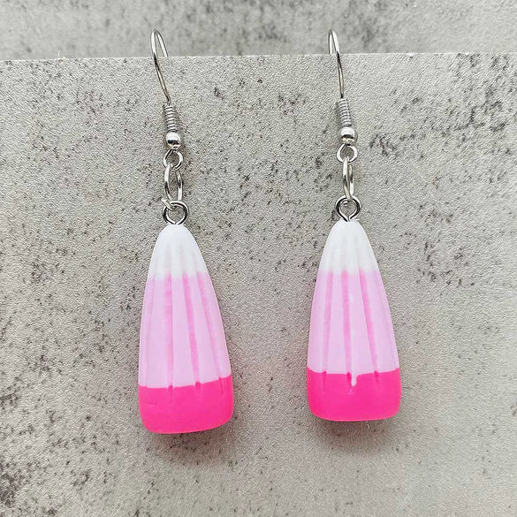 Women's Plastic Resin Geometric Handmade Festival Elements Corn Candy Pendant Earrings