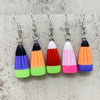 Women's Plastic Resin Geometric Handmade Festival Elements Corn Candy Pendant Earrings