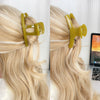 Women's Plastic Resin Geometric Mshaped Grab Clip Hair Accessories With Baking Paint