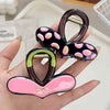 Women's Plastic Resin Grab Clip Hairpin With Geometric Style And Dripping Oil Design
