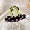 Women's Plastic Resin Grab Clip Hairpin With Geometric Style And Dripping Oil Design