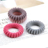Women's Plastic Resin Hair Accessories Flocking Telephone Line Wave Hair Ring Hair Rope